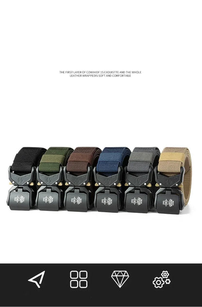 New Tactical Belt Quick Release Elastic Belt Casual Tooling Training Belt Men's Trousers Belt