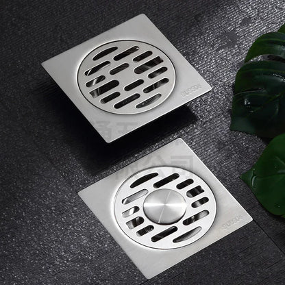 Antique Euro Square Floor Drains Deodorant Floor Drain Strainer Cover Brass Shower Hardware Bathroom Accessories Floor Drain