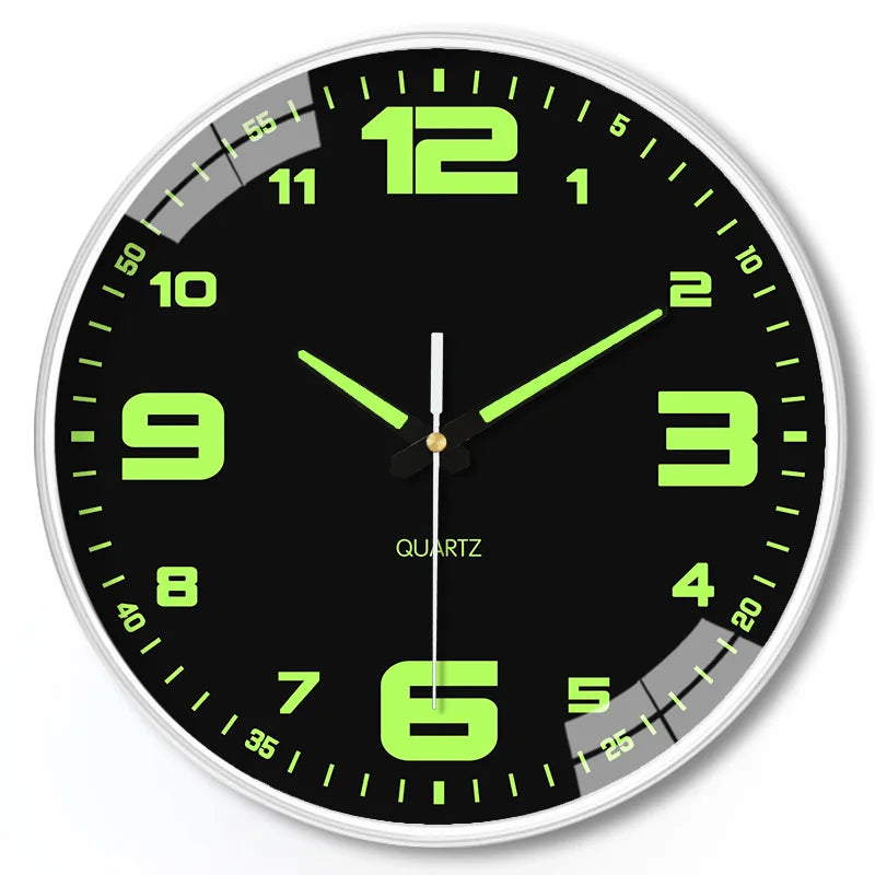 Luminous Digital Clock Living Room Wall Clock 8 inch 20cm Mute Clock Wall Clock Simple Stereo Clock