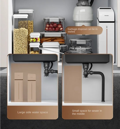 Nano 304 Stainless Steel Sink Waterfall Large Single Slot Kitchen Sink Vegetable Sink Stainless Steel Sink Household Sink