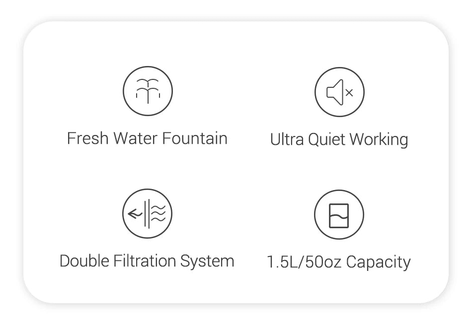 ROJECO Automatic Cat Water Fountain Smart Pet Water Dispenser with Pump for Dog Rechargeable Drinking Filter Cat Drinking Supply