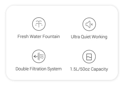 ROJECO Automatic Cat Water Fountain Smart Pet Water Dispenser with Pump for Dog Rechargeable Drinking Filter Cat Drinking Supply