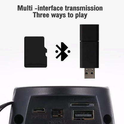 S12 Wireless Bluetooth Speakers Powerful Portable Sound Box Subwoofer Car Audio Bass MP3 Player Sound System LED Lights