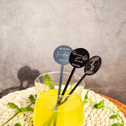 30/50/100pcs Custom Cocktail stirrers Personalised Drink Stirrers Wedding Decorations Baby Shower Swizzle Decoration Party Decor