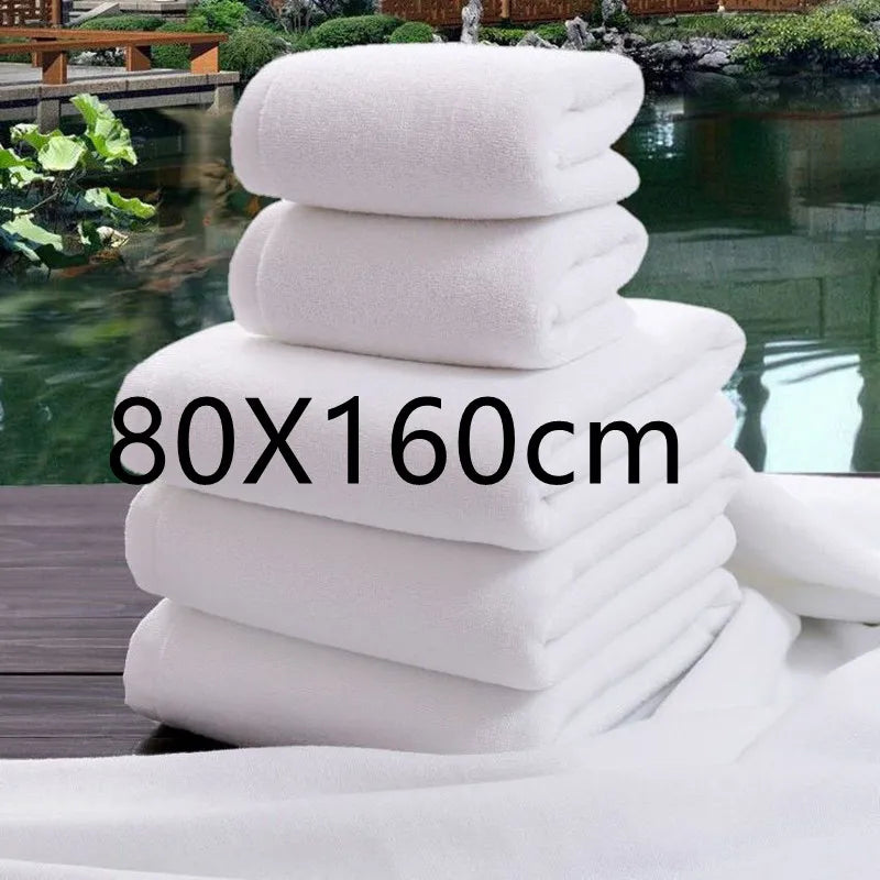 White oversized bath towel Super absorbent thick cotton bath towel Family Bath Hotel Adult bath towel Spa bath towel Beach towel