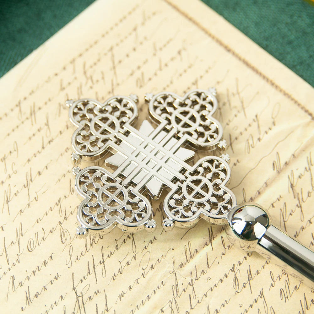 HT Orthodox Church Product Supplier Jesus Crucifix Small Handheld Gold Plated Cross Church Home Ritual Accessory