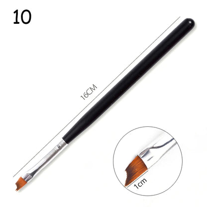 1-9PCS Nails Art Brush Pen 3D Tips Pattern Phototherapy Acrylic UV Gel Extension Builder Coating Painting Pen DIY Manicure Tools