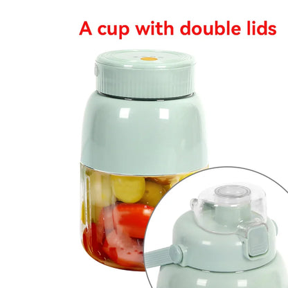 Portable Fruit Blender 800ml Multifunctional Electric Juicer Cup 10 Steel Blades Summer Milkshake Machine USB Rechargeable