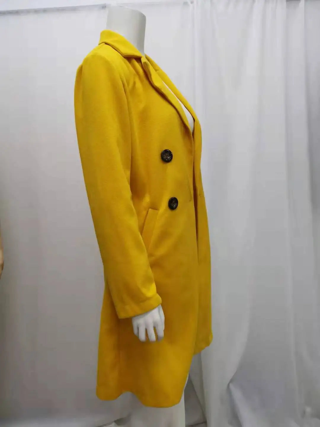 New Plus Size 4XL 5XL Women's Autumn Coat Woollen Blends Overcoats 2025 Winter Long Sleeve Casual Oversize Outwear Jackets Coat