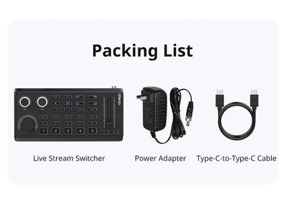 Ulanzi DD02 For Live Streaming Tool Video Mixer Video Switcher 4 CH HDMI Streaming 4K HD Screen For YUY2 MJPEG Capture Format