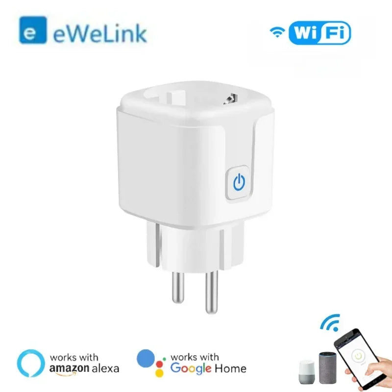 16A/20A Charging Head Mobile Phone Charger Adapter Portable EU Plug WiFi Smart Plug With Power Monitoring Timing Function