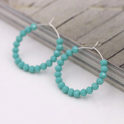 Fashion Women's Earrings Boho Colorful Crystal Beaded Earrings Jewelry Female Girls Gifts Ear Ring Accessories