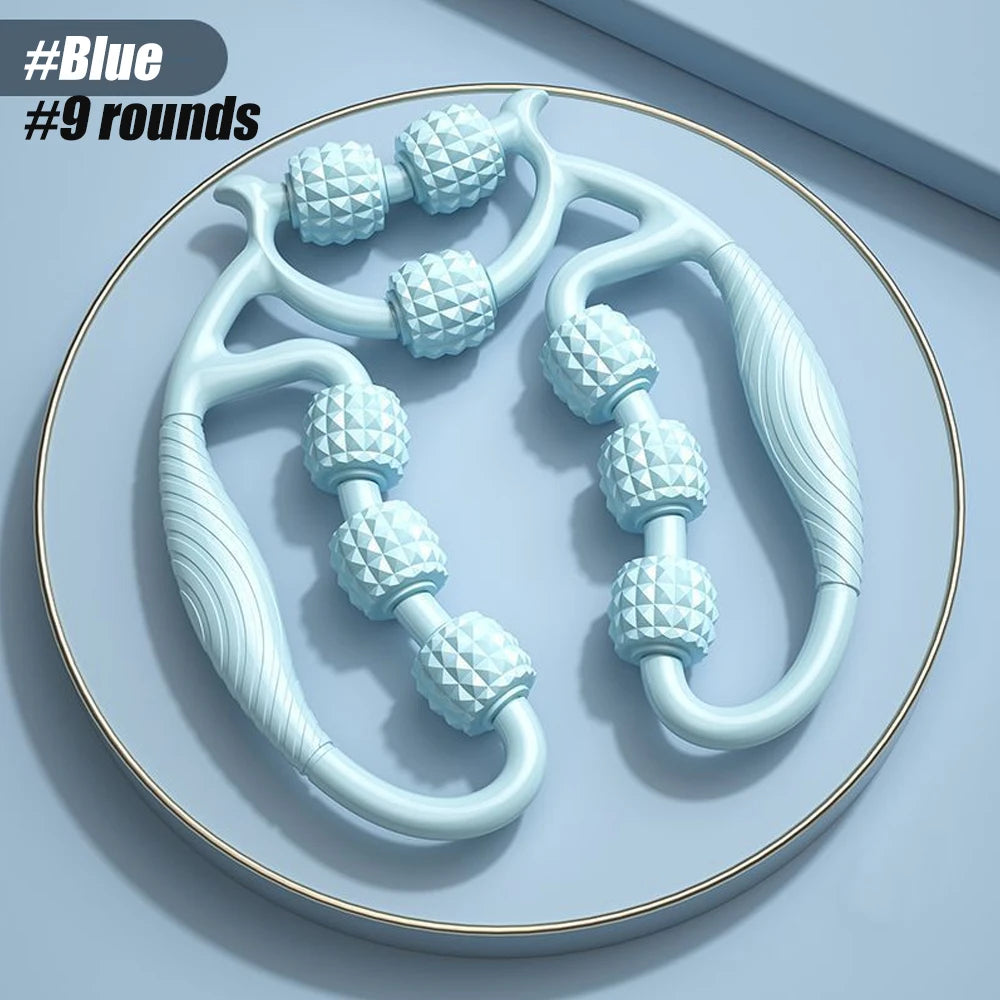 Massage Roller Anti-cellulite Massager Body Leg Slimming Roller Yoga Training Device U-shaped Pilates Muscle Relaxation Roller