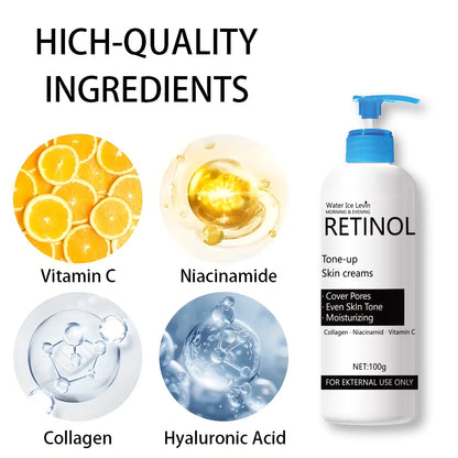 Retinol Cream, Collagen, Hyaluronic Acid, Retinol and Niacinamide Moisturizing and Nutrition, Soft, Elasticity, Vitality and Peeling Skin