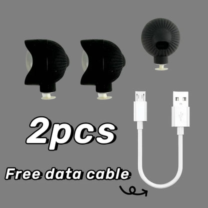 2PCS Outdoor Camping Crocs Headlight Upgrade Rechargeable Adult Children's Shoes Charm Decoration