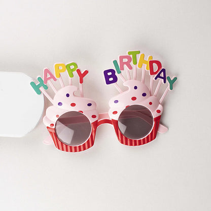 New fun birthday party glasses Photo booth props Glasses Summer party supplies Party favors