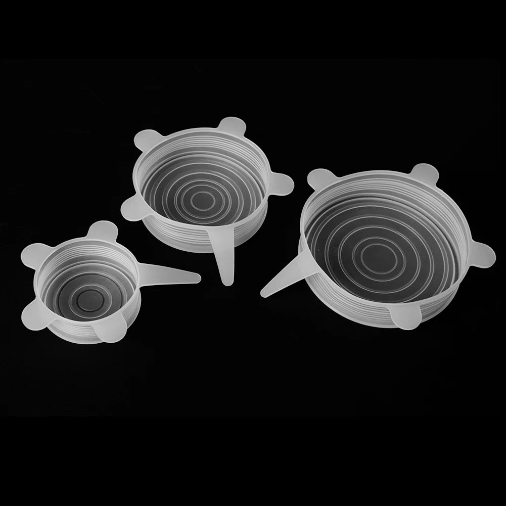 4-1PCS Silicone Covers Adaptable Silicone Lids Silicone Caps for Food Universal Dish Stretch Lids for Cans Kitchen Accessories