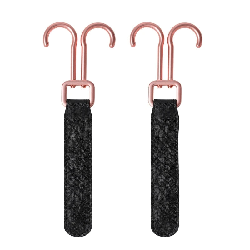 2pcs/pair Baby Strollers Hook Double Hook Organiser Hangers with 360 Rotation for Bags Diaper Milk Bottle & Accessories A2UB