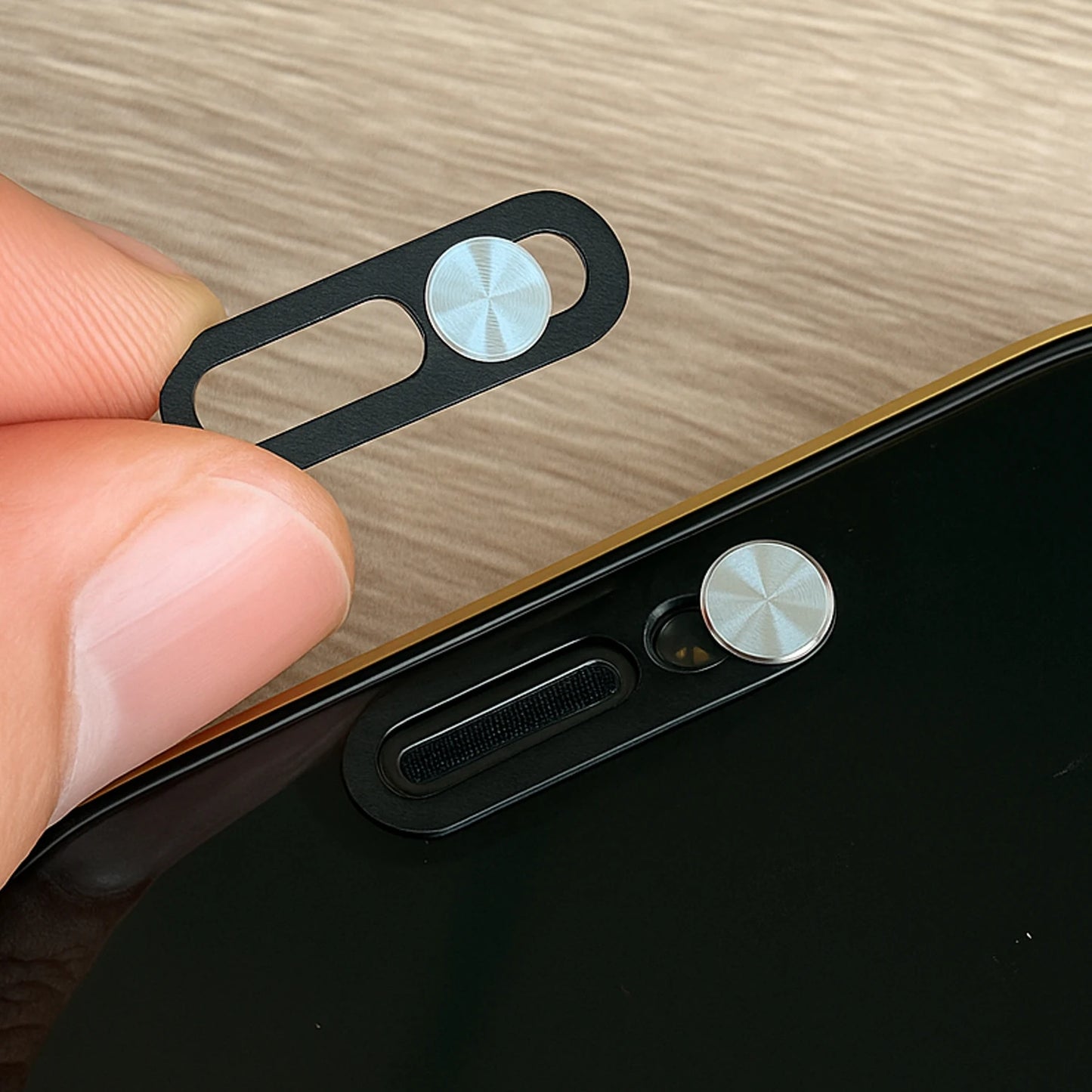 1-2Pcs Black Webcam Cover for IPhone Anti-hacker Shutter Privacy Protection Slide Shield Anti-peep for SmartPhone Laptop Camera