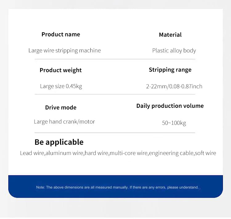 Manual Wire Stripping Made Easy - Powered Wire Stripper Machine, Copper Wire Stripper, Drill Wire Stripper, Electric Wire Stripp