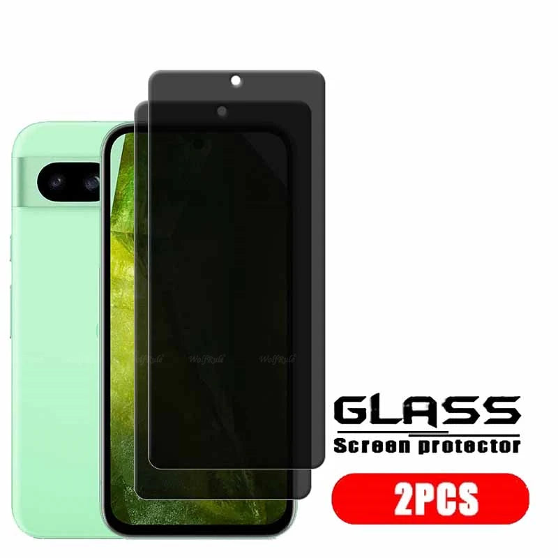 4Pcs For Google Pixel 8A Glass Google Pixel 8A Tempered Glass 9H HD Privacy Anti-Spy Cover Glue Screen Protector Google Pixel 8A