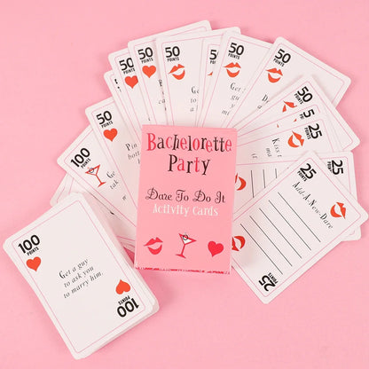52 Sheets Bachelorette Party Truth or Dare Activity Card Bride Groom Party Girl Hen Party Out Night Games Card Party Decorations