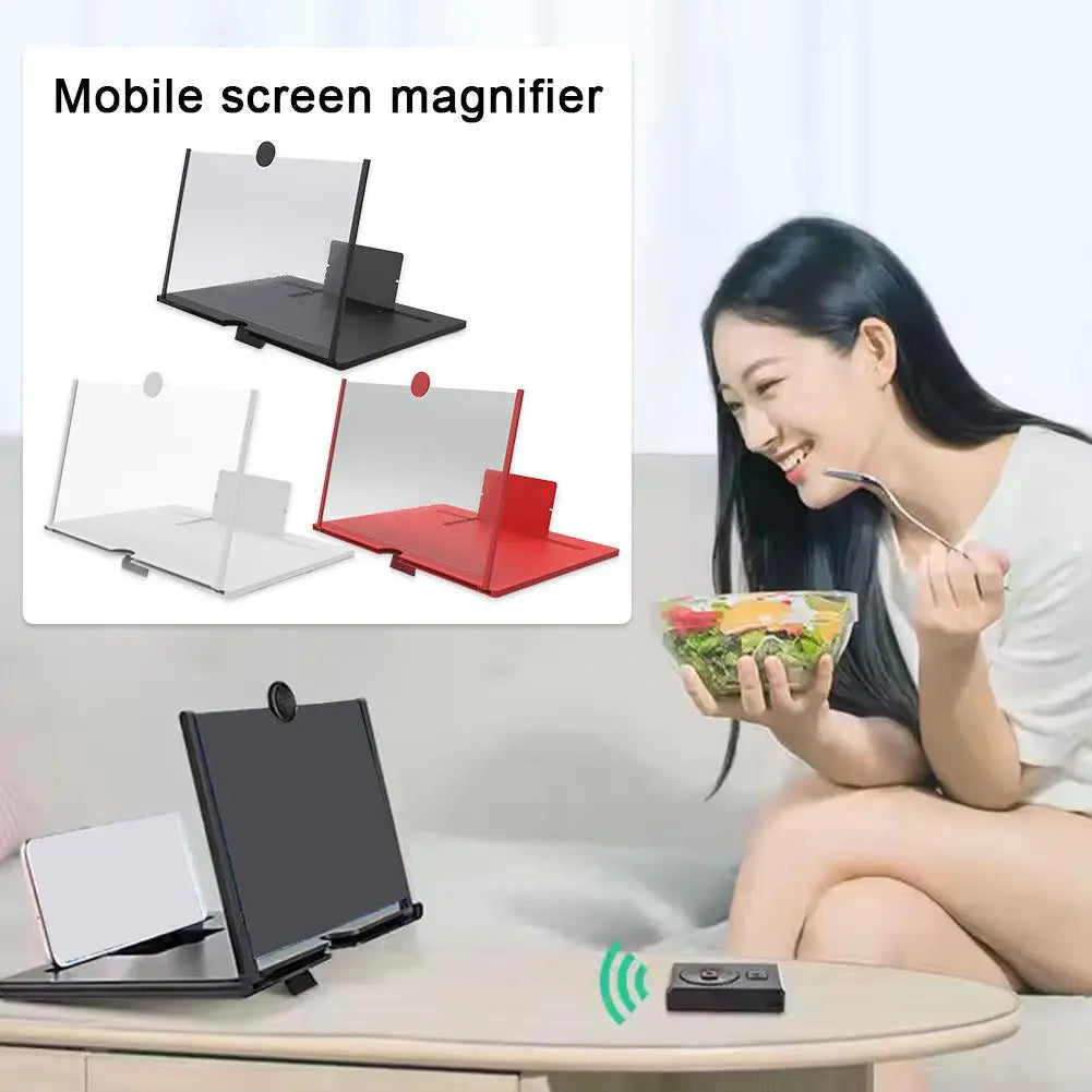 Screen Amplifier 10in 3D HD Phone Screen Magnifier Portable Pull Out Foldable Cell Phone Screen Enlarger for Movie Video Viewing