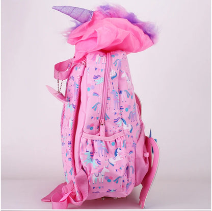 Australian Smiggle Backpack Pink And White Unicorn Student Stationery Backpack Lunch Bag Water Cup Student Gift