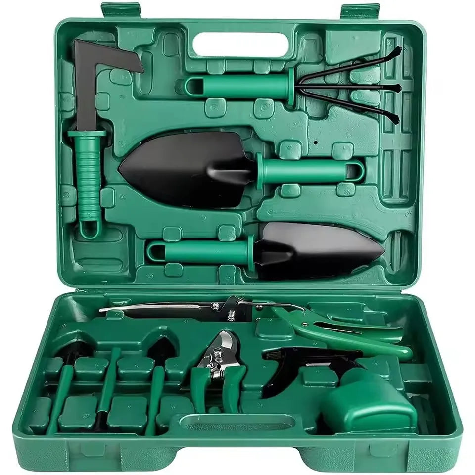Garden tool set, gardening gift 10 pieces of plant hand tool set, suitable for women and men gardeners