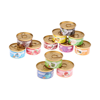 Car Air Freshener: 12 Kinds Scent | Organic Cans | Odor Eliminator Essential | Long-Lasting | Strong Fragrance | For Home/Toilet