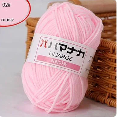 Multi-purpose 25g/ball Milk Cotton Yarn for DIY, Handmade Crafts, Amigurumi, Hats, and Bags