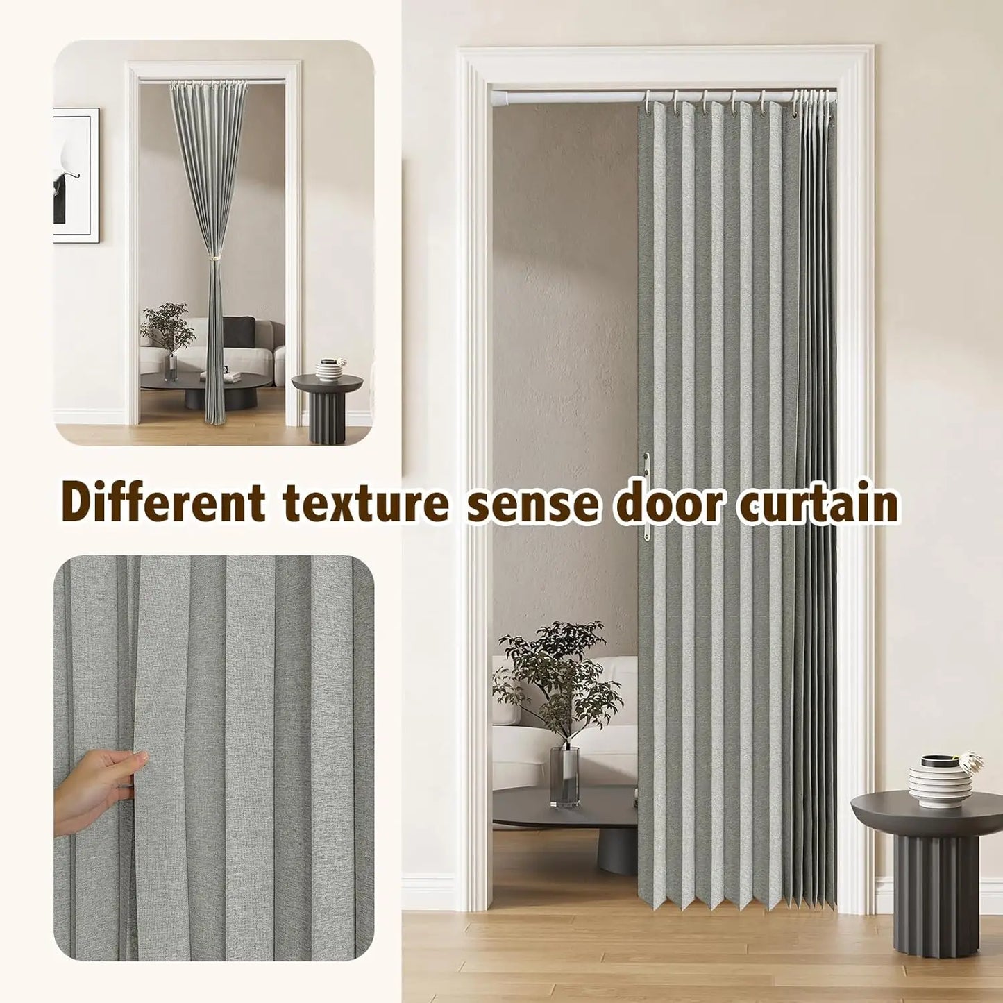 Magnetic Door Curtain Pleated Door Curtain Folding Door Curtains Accordion Door Closet Door Curtain Invisible Applicable