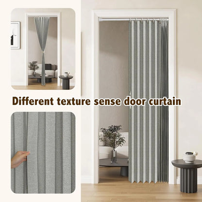 Magnetic Door Curtain Pleated Door Curtain Folding Door Curtains Accordion Door Closet Door Curtain Invisible Applicable