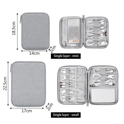 Travel Kit Case Pouch For USB Data Cable Earphone Wire pen Power bank Electronics Accessories Organizer Digital Storage Bag