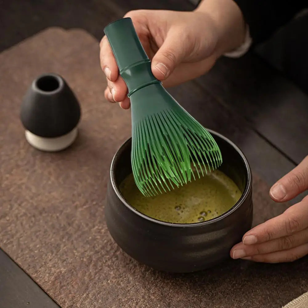 Traditional Matcha Whisk Reusable Resin Matcha Whisk Chasen Dishwasher Safe Matcha Stirrer Matcha Green Tea Powder Preparation
