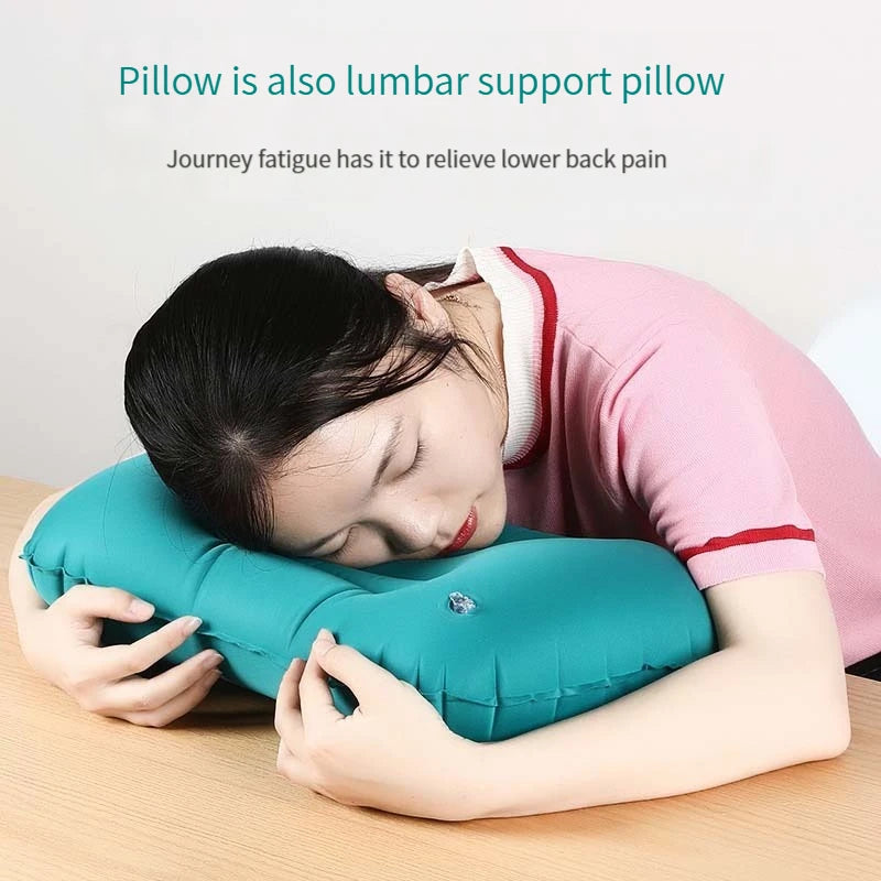 Press Inflatable Pillow Portable Outdoor Travel Pillow Waist Pillow Neck Protector Inflatable U Shaped Pillow