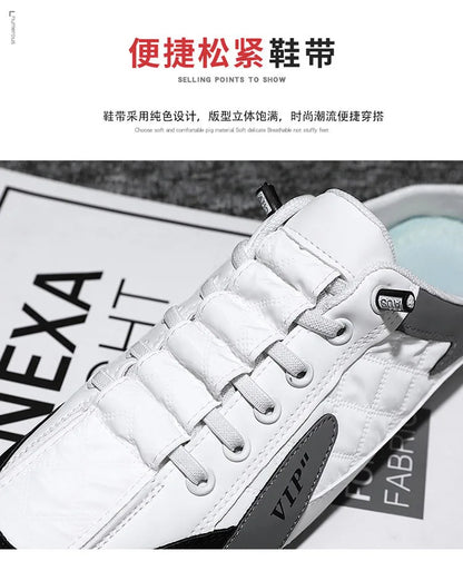 Half Slipper for Men Classic Summer Casual Shoes Men's Flat Shoe Slippers Concise Men Sneakers