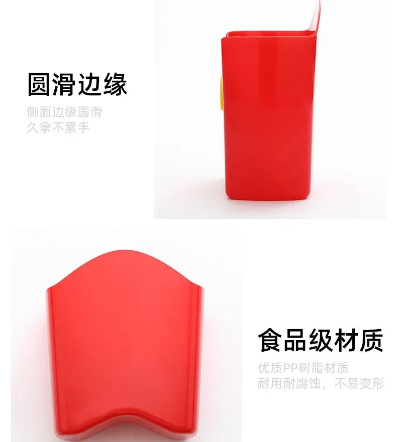 Portable Plastic French Fry Snack Storage Box PP Salad Cup Student Square Salad Bowl