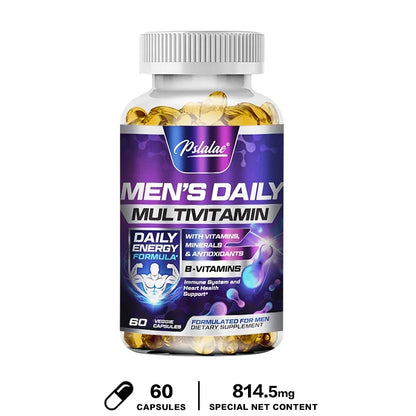 Men's Multivitamin Supplement - Supports Men's Multivitamin with Vitamins A, C, D, E & B12, Zinc, Calcium, Magnesium and More