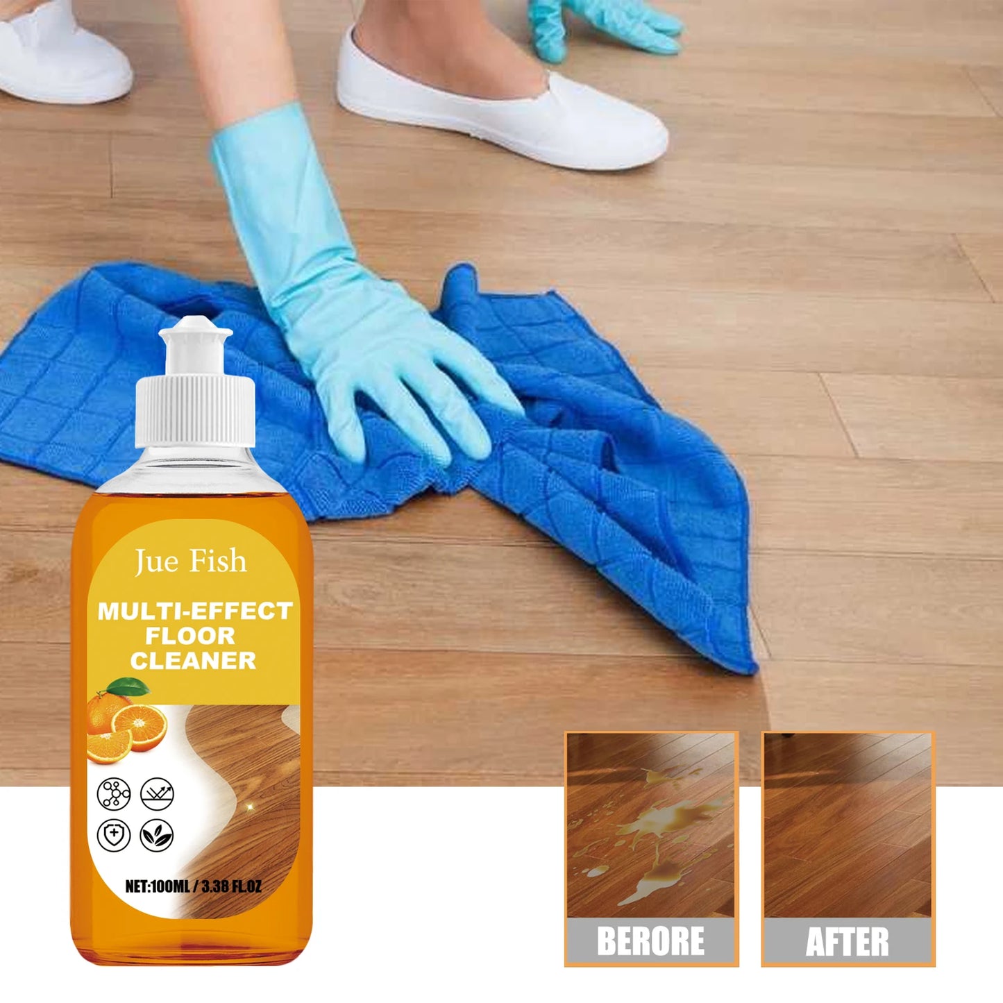 Wood Floor Brightening Cleaner Wood Stain Remover Floor Cleaning Polishing Liquid Repair Scratch Decontamination Floor Cleaner