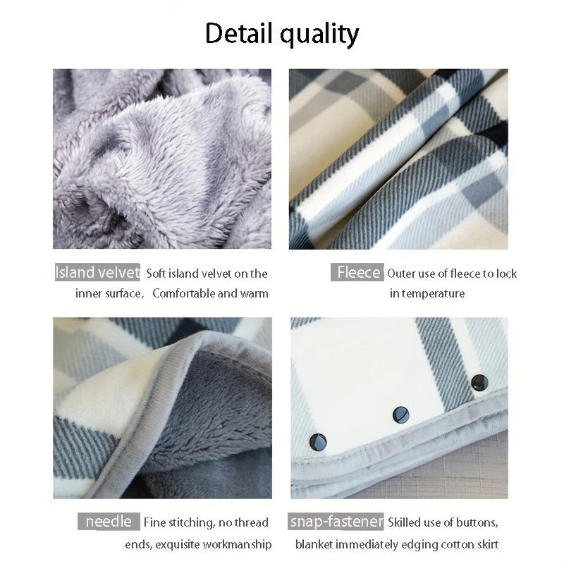 1pc Wearable Blankets Shawl Blanket Flannel Lazy Casual Office Blanket 1pc Wearable Blankets Shawl Blanket Flannel Lazy Casual O