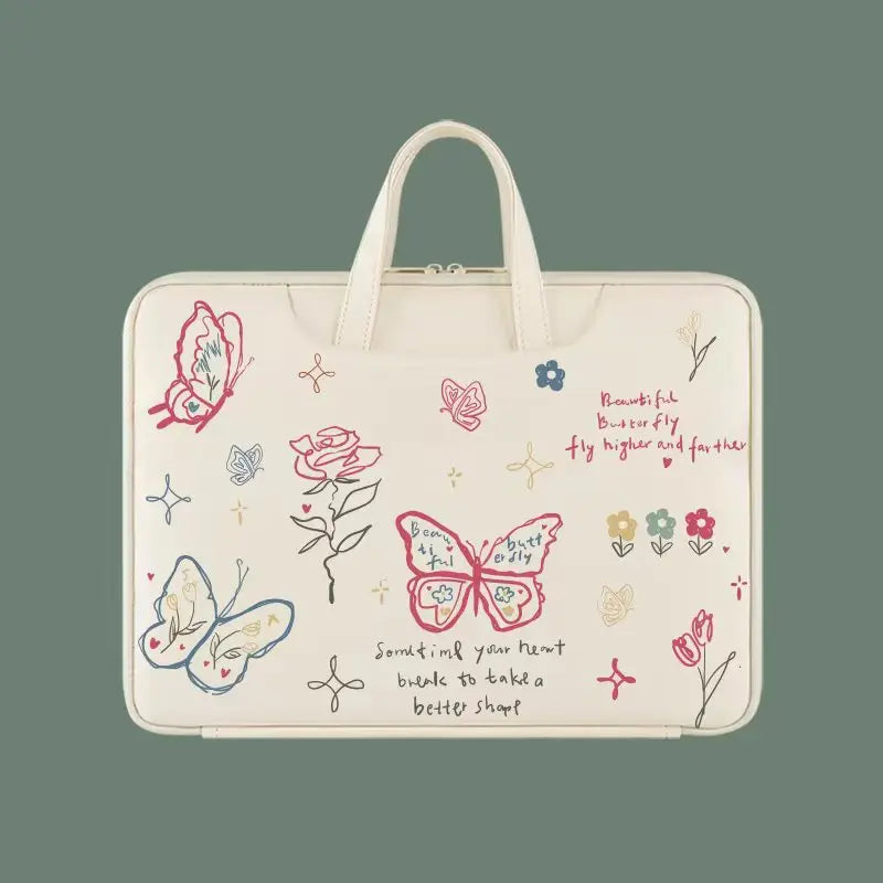 Cute Laptop Bag 13.3 14 15 15.6 Inch Waterproof Shockproof Notebook Case For Macbook Air Pro 13.6 16 Dell Xiaomi Huawei Handbag