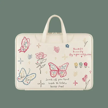 Cute Laptop Bag 13.3 14 15 15.6 Inch Waterproof Shockproof Notebook Case For Macbook Air Pro 13.6 16 Dell Xiaomi Huawei Handbag