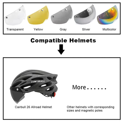 Cycling Sunglasses Bike Helmet Glasses Visor Accessories helmet accessories Glasses Visor Accessories Transparent Gray Yellow