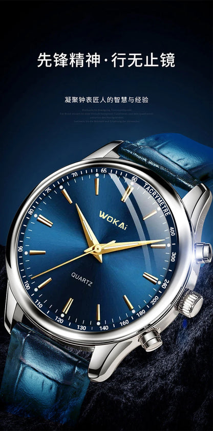 New 2023wokai business watch Quartz sports watch leisure belt men's watch men's watch