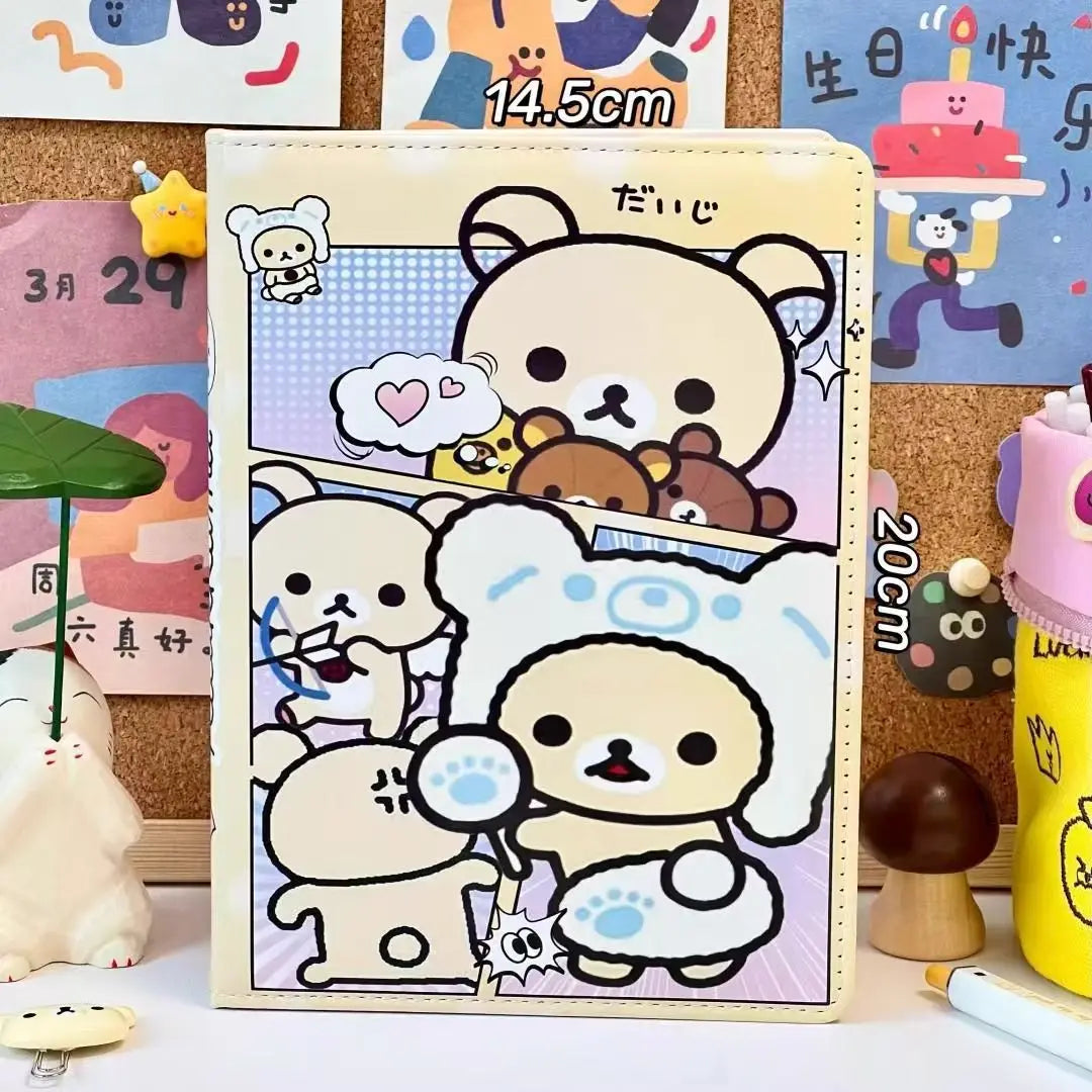 Rilakkuma Notebooks Anime Relax Bear A5 Journal Student Writing Notepad Kids New School Stationery Office Supplies Children Gift