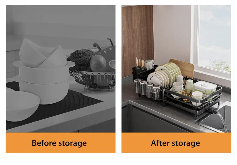 Kitchen Gadgets Sticky Plate Knife Fork Chopsticks Cup Drain Rack Kitchen Retractable Dish Drain Sink Suitable For Kitchen Sinks