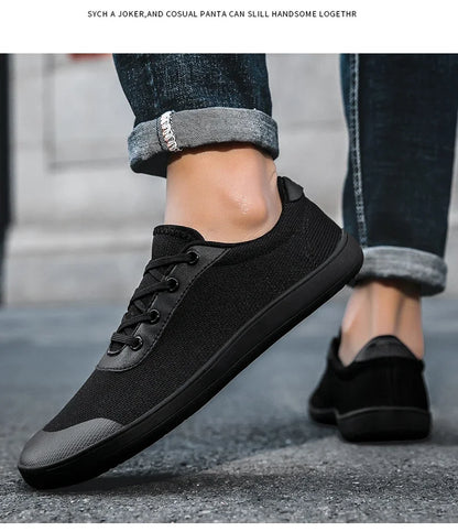 Sneakers for Men New Wide Barefoot Sneaker Fashion Flats Soft Zero Drop Sole Wider Toe Light Weight Fashion Shoes Plus Size