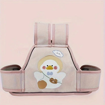 Child Motorcycle Safety Harness with Storage Bag Adjustable Breathable Shoulder Straps for Children Kids Motorbike Seat Belt