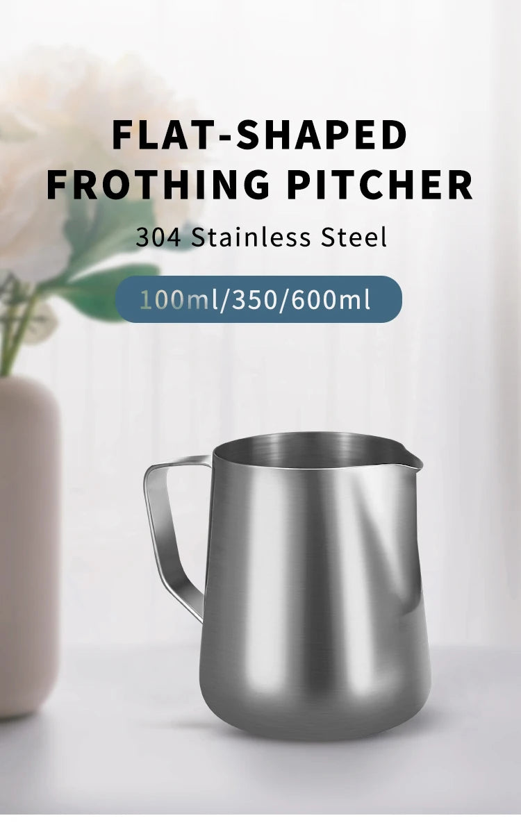Coffee Milk Frothing Jug Stainless Steel Latte Art Measurement Jug Coffee Latte Frothing Art Jug Barista Tool Coffee Accessories